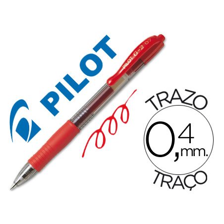 Bolígrafo Pilot G-2 TINTA GEL- COLOR ROJO | Recunchos Didácticos