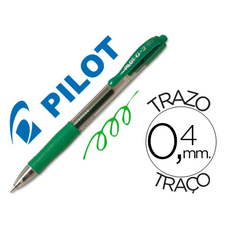 BolígrafoPilot G-2 TINTA GEL -COLOR VERDE | Recunchos Didácticos