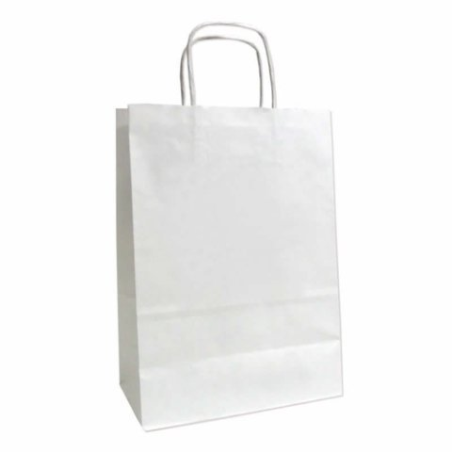 Bolsa papel Kraft 24x32x10 cm Blanca | Recunchos Didácticos