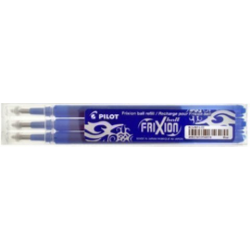 RECAMBIO PILOT PARA BOLÍGRAFO FRIXION BALL/CLICKER AZUL BLISTER DE 3 | Recunchos Didácticos