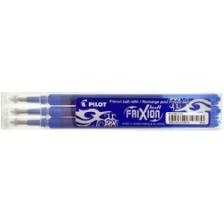 RECAMBIO PILOT PARA BOLÍGRAFO FRIXION BALL/CLICKER AZUL BLISTER DE 3 | Recunchos Didácticos