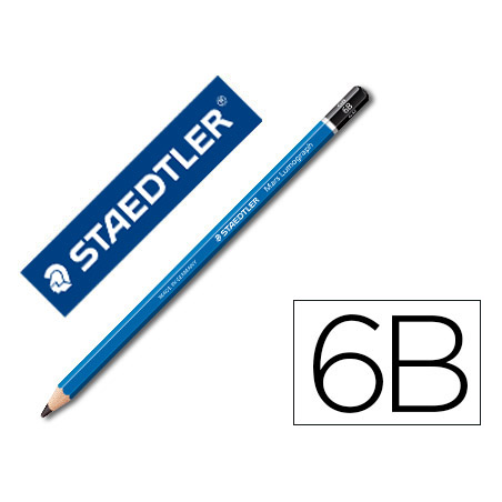 Lápiz de Grafito Staedler Mars Lumograph 100 N.6B unidad | Recunchos Didácticos