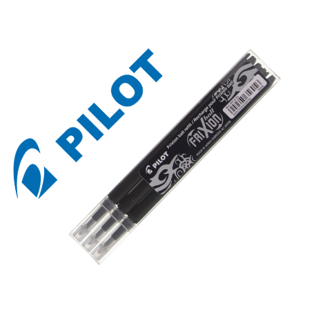 Recambio Pilot para bolígrafo Frixion Ball/Clicker Negro Blister de 3 | Recunchos Didácticos