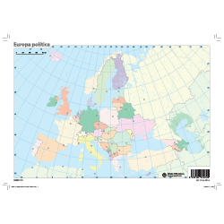 Mapa mudo político de Europa a color | Recunchos Didácticos