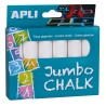 Caja de Tizas Jumbo para el suelo de 6 unidades, Blancas | Recunchos Didácticos