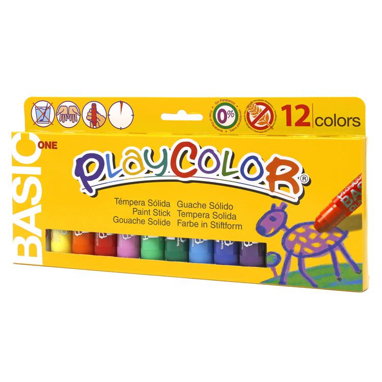 Témpera sólido 12 colores playcolor