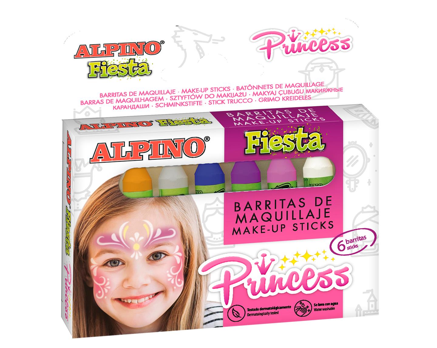 Set de Maquillaje Princesas 6 colores alpino | Recunchos Didácticos