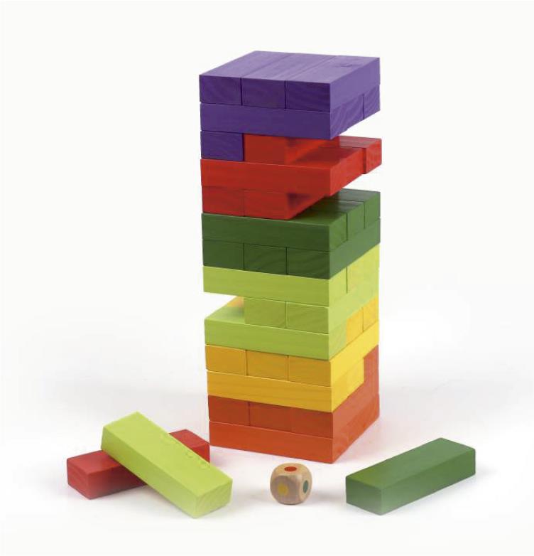 Jenga gigante xl goma eva de colores